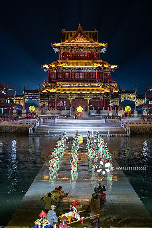 东阳横店火烧圆明园大型实景演出图片素材