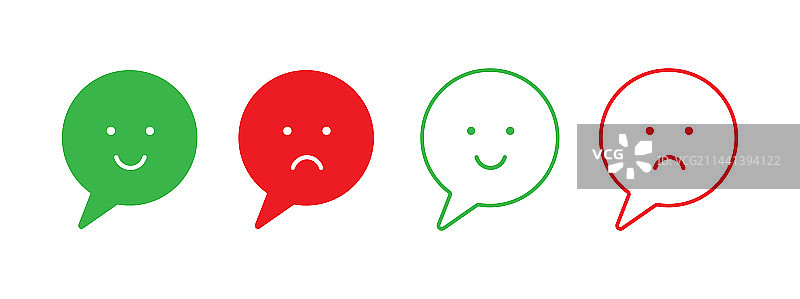 好评和差评表情符号图片素材