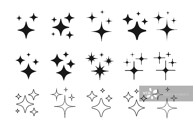 闪亮图标闪光标志合集图片素材