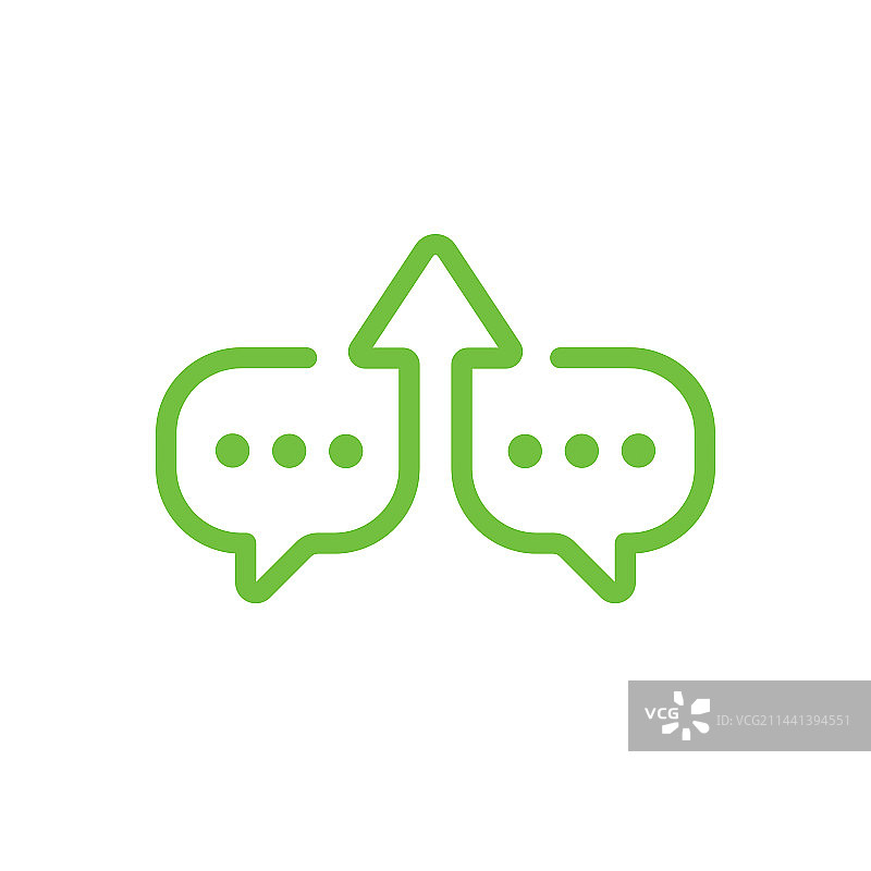 富有成效的对话图标建设性讨论图片素材