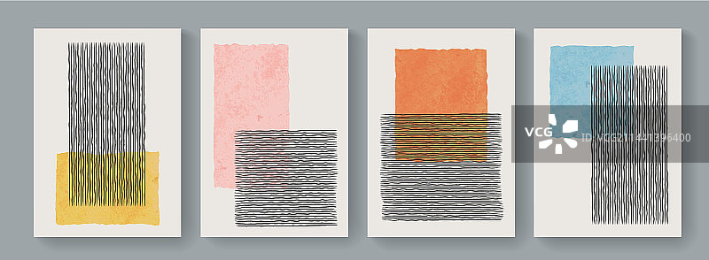 潮流几何简约风套装图片素材