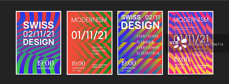 现代抽象几何标语牌合集图片素材