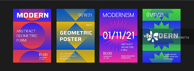 现代抽象几何标语牌合集图片素材