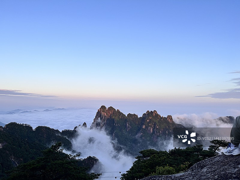 山后景色，丹霞峰，黄山，安徽图片素材