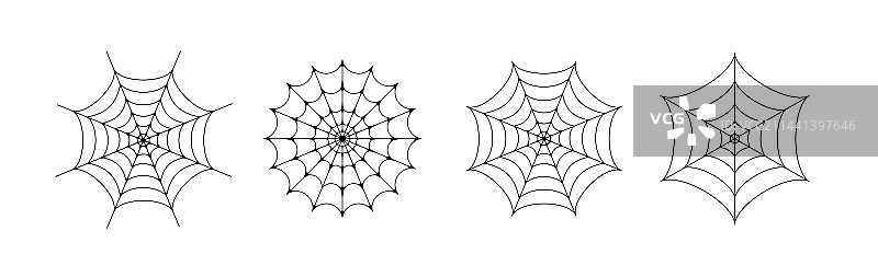 蜘蛛网线性图标设计陷阱标志图片素材