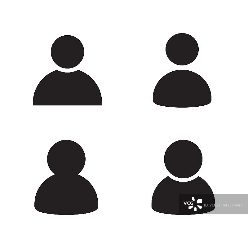 扁平醒目的用户图标会员资料标志合集图片素材