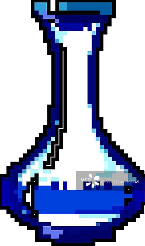 复古古董花瓶像素艺术图片素材