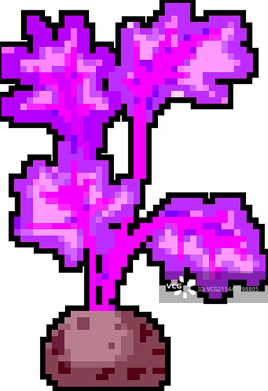 淡水水族馆植物像素风素材图片素材