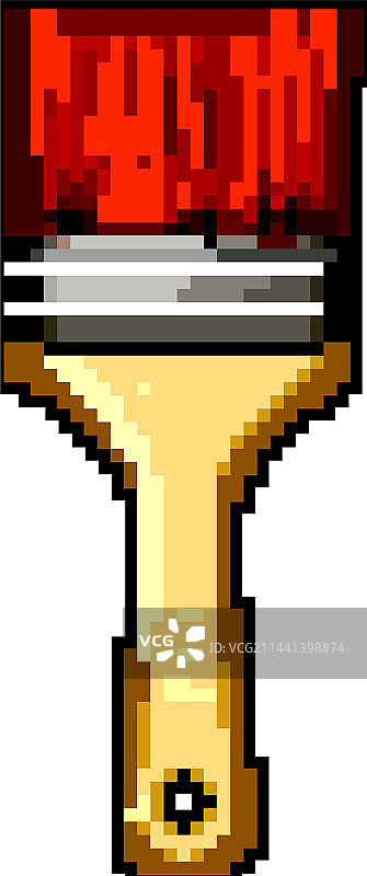 彩色艺术家画笔游戏像素艺术图片素材