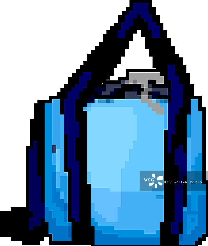 时尚沙滩包像素艺术图片素材