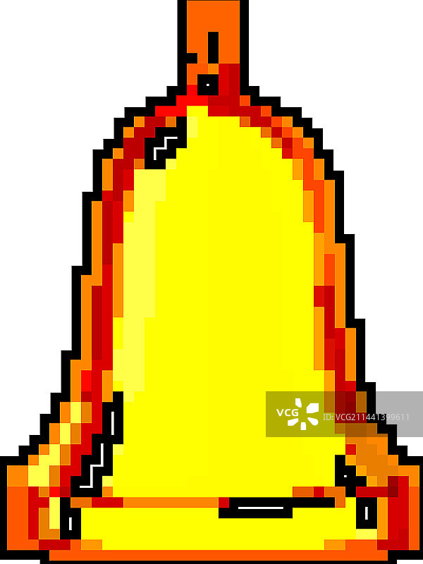 像素风格的警报铃铛游戏图片素材