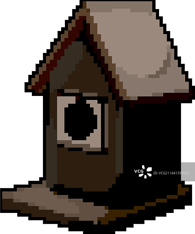 树枝鸟屋像素风游戏素材图片素材