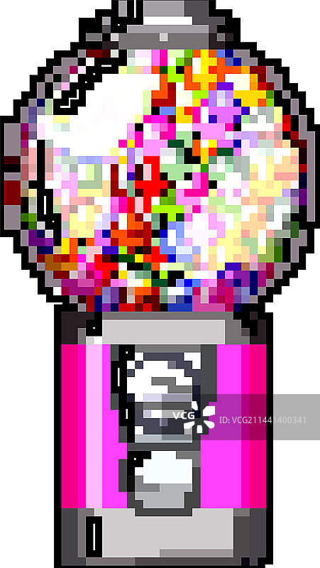 泡泡糖游戏机像素画图片素材