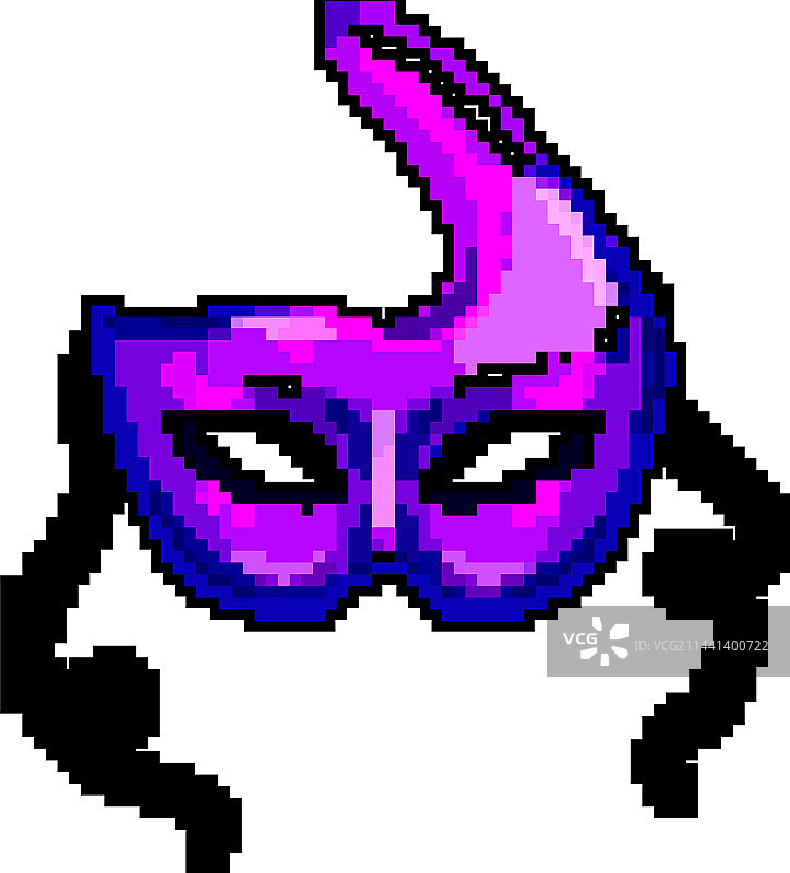 狂欢节面具游戏像素艺术图片素材