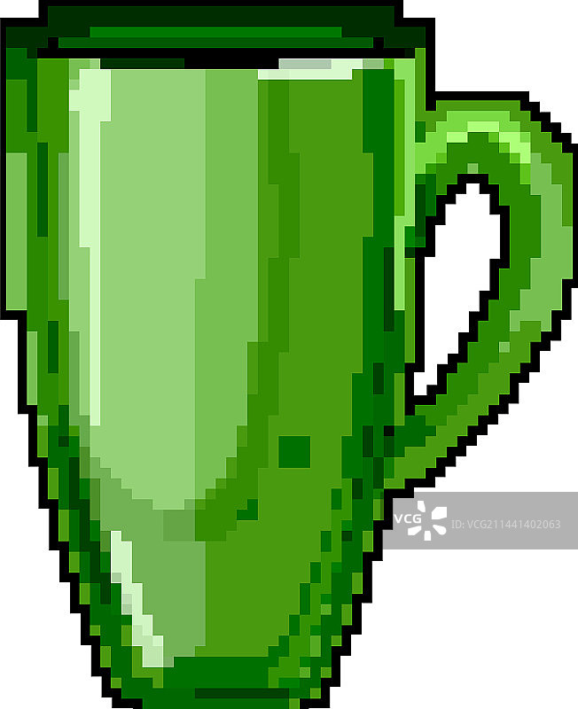 陶瓷咖啡杯像素风游戏美术图片素材