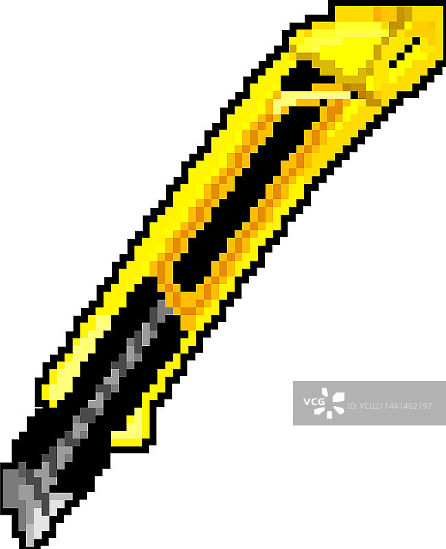 锋利的裁纸刀像素艺术图片素材