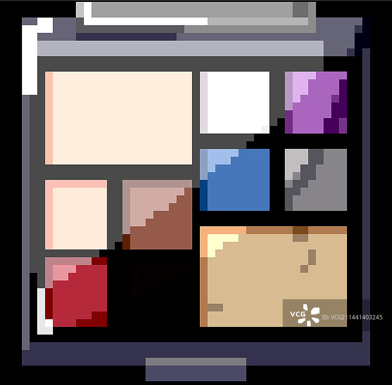 粉末眼影美容游戏像素艺术图片素材