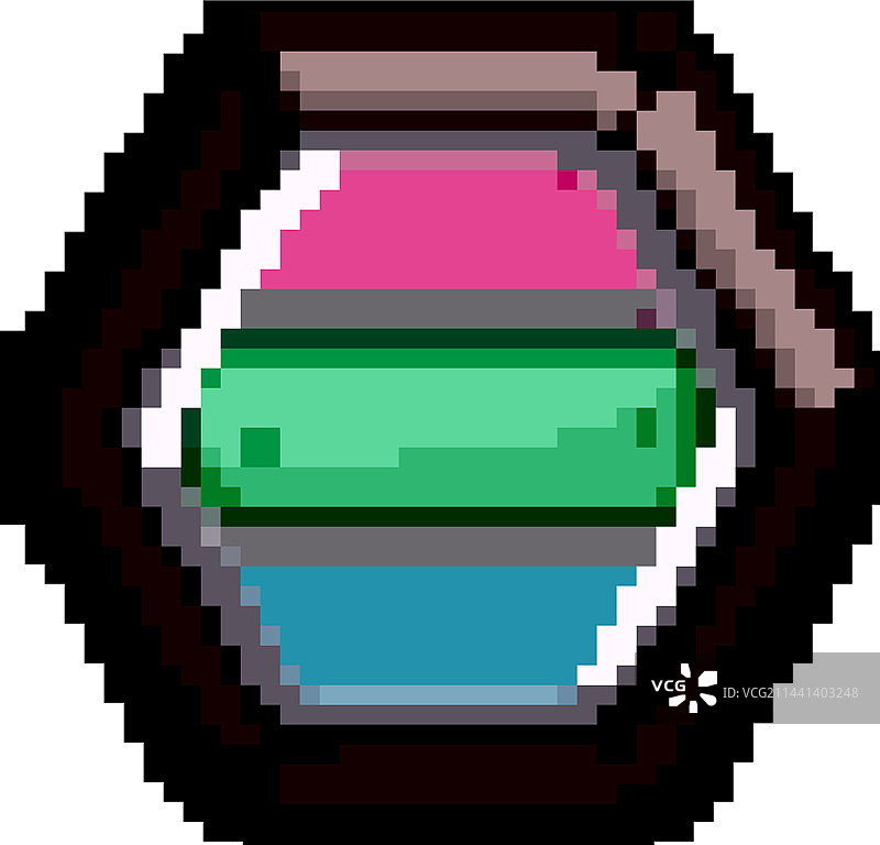 彩妆眼影美妆像素风设计图片素材