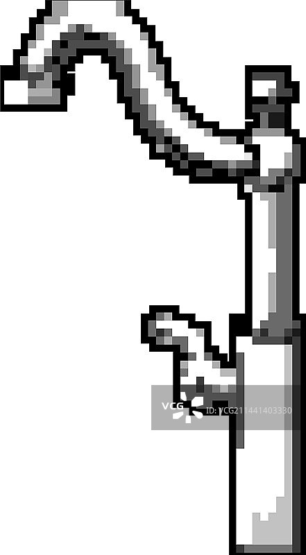 浴室水龙头游戏像素画图片素材