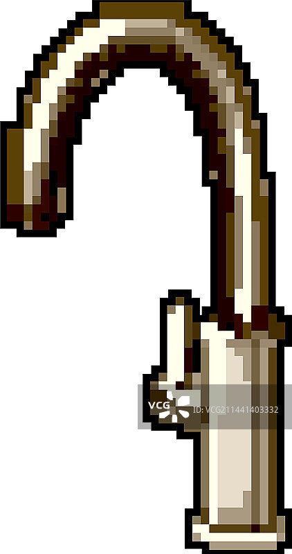 干净的水龙头像素画图片素材