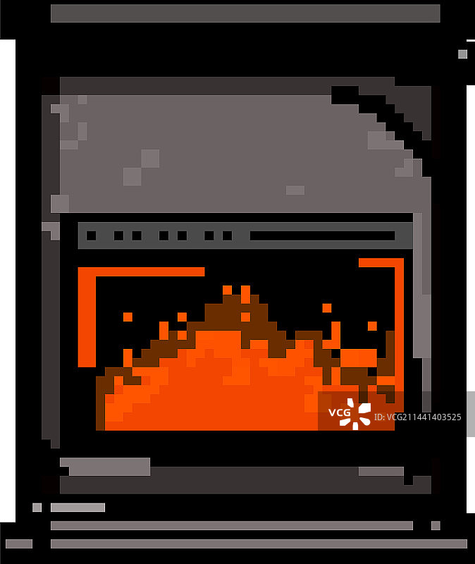 烟囱壁炉像素风游戏素材图片素材