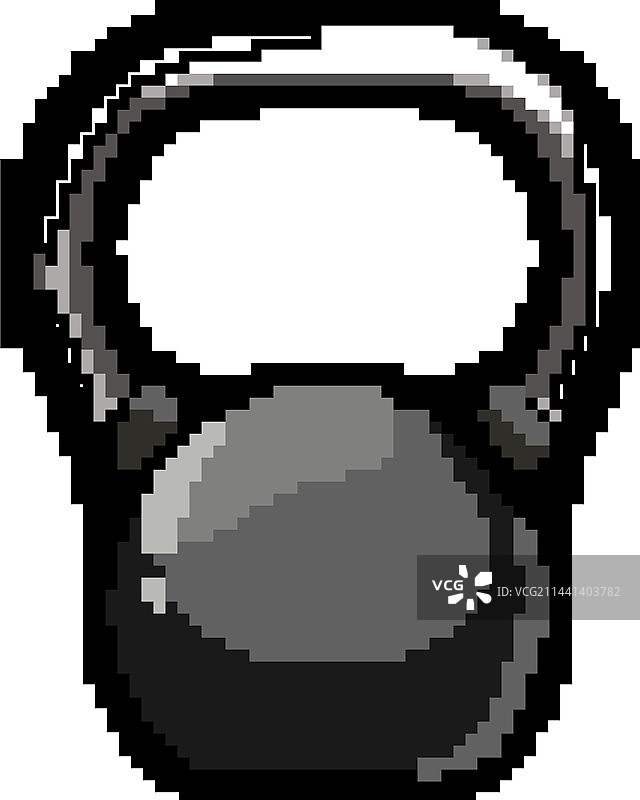 健身壶铃训练像素风插画图片素材