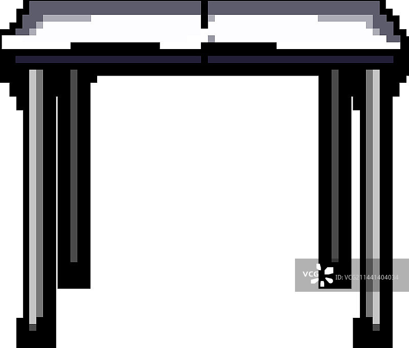 野餐折叠桌游戏像素画图片素材