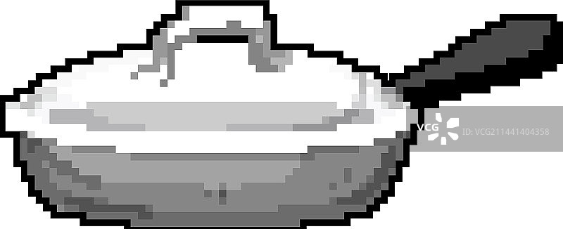 煎锅厨房游戏像素画图片素材