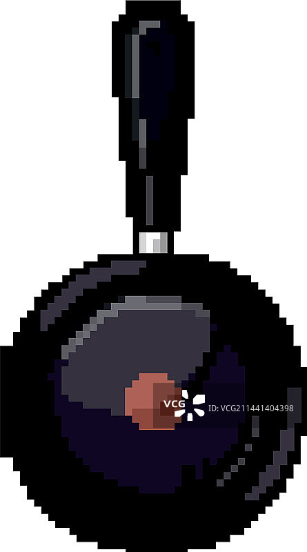 像素风的空炒锅厨房游戏图片素材