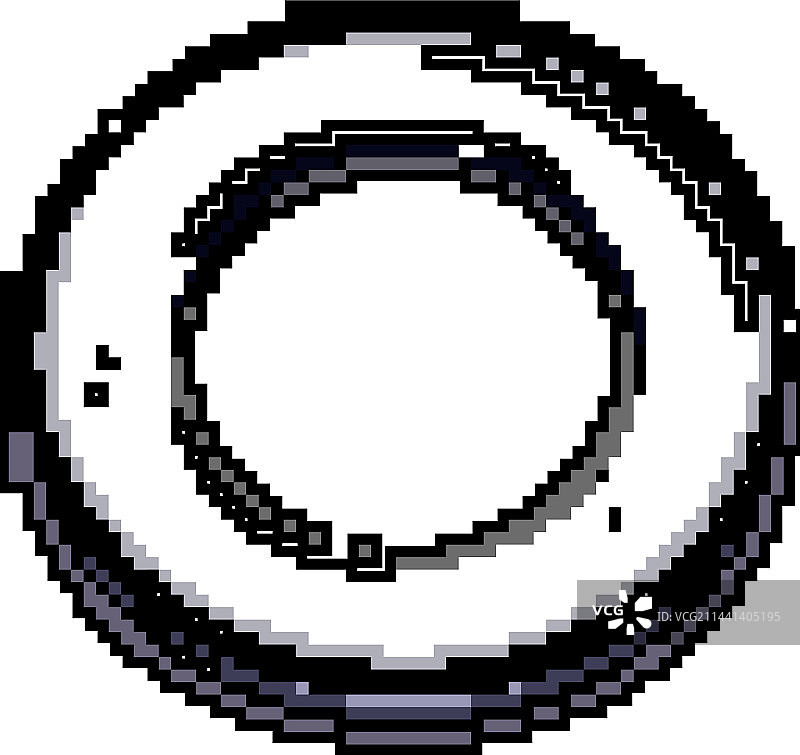 圆形垫圈环游戏像素艺术图片素材