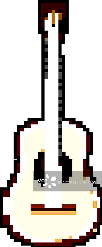 吉他音乐游戏像素艺术图片素材