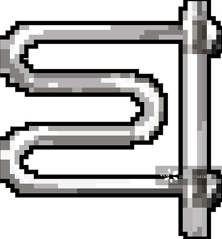 毛巾架浴室游戏像素艺术图片素材