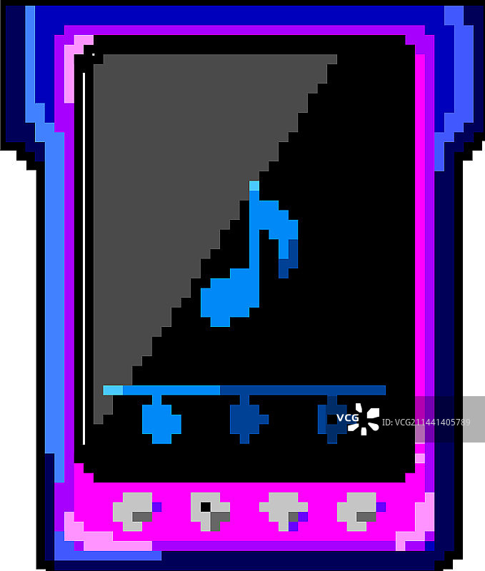 高保真MP3播放器游戏像素艺术图片素材