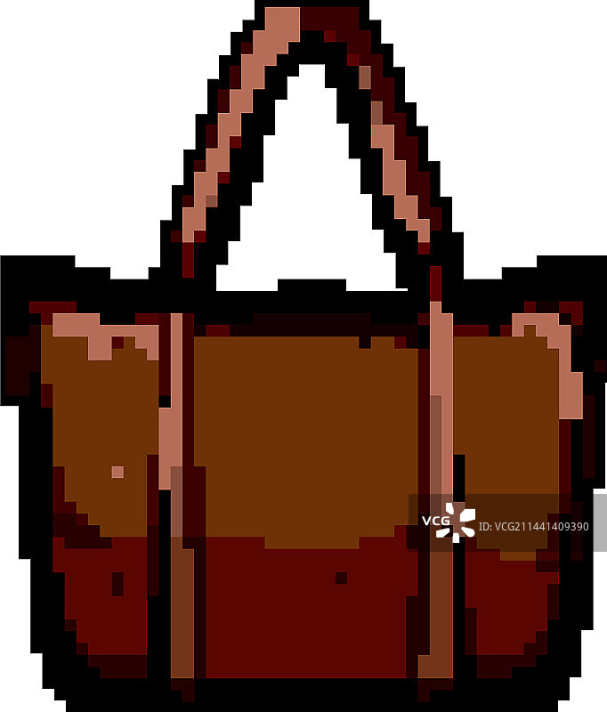 女士皮革像素风手提包图片素材