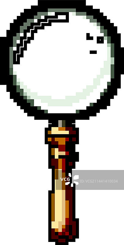 光学放大镜像素艺术游戏图片素材