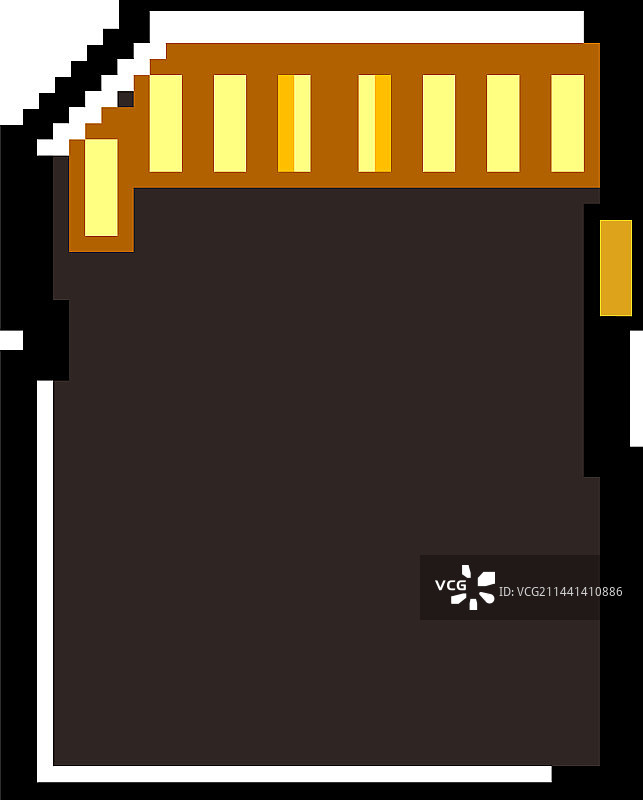 SD存储卡游戏像素艺术图片素材