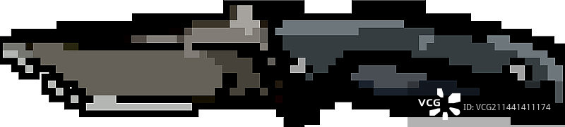 锋利的军用匕首游戏像素艺术图片素材