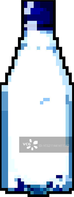 瓶装新鲜矿泉水像素画图片素材