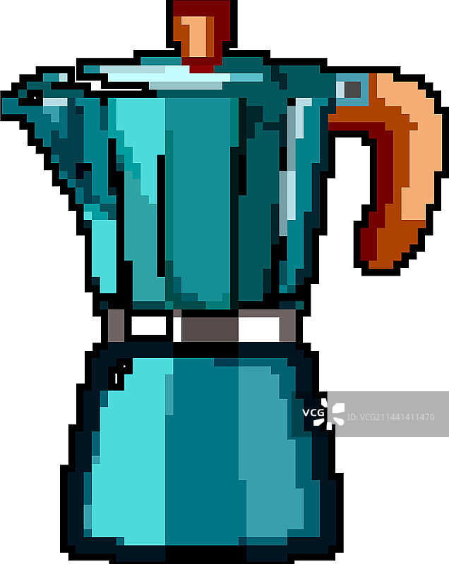 咖啡摩卡壶像素风游戏图片素材