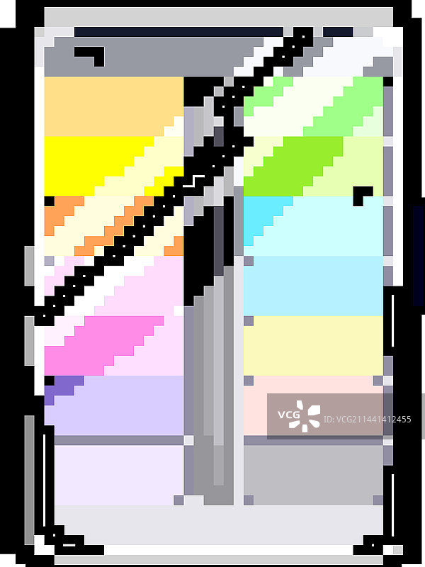 彩色水彩颜料像素艺术游戏图片素材