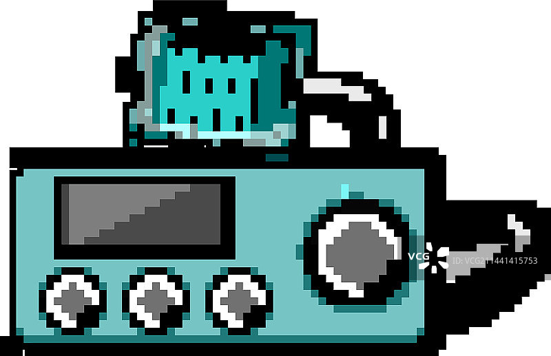 便携式无线电收发器像素风游戏素材图片素材