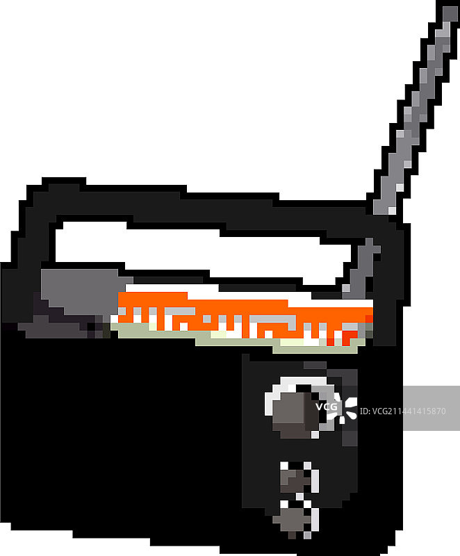 广播电台音乐游戏像素艺术图片素材