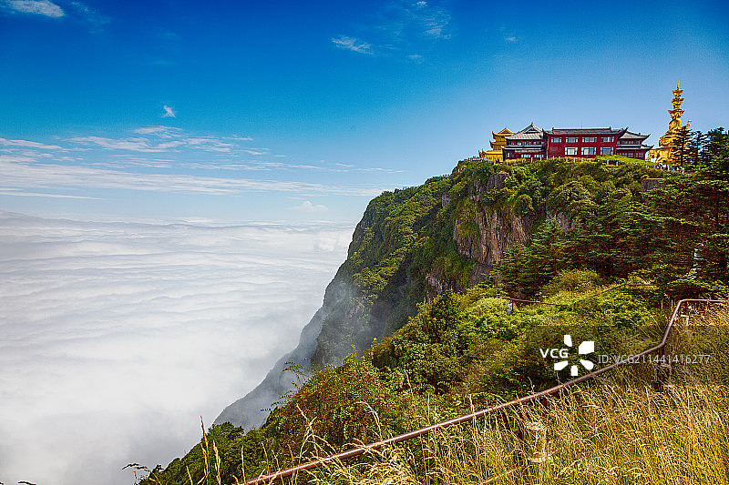 峨眉山金顶风光图片素材