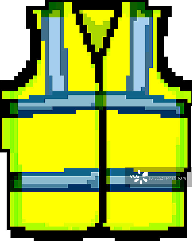 安全背心游戏像素画图片素材