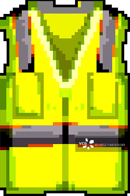 服装安全背心像素游戏美术图片素材