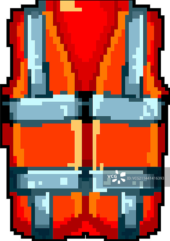 背心式安全背心游戏像素艺术图片素材