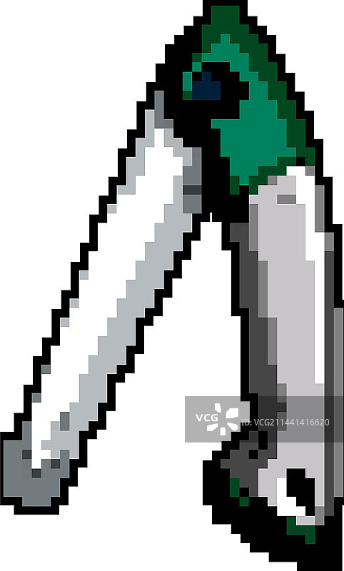 木工锯手游戏像素艺术图片素材