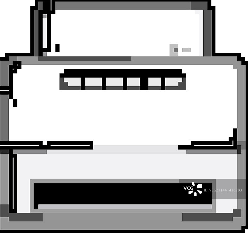 复印机扫描仪文档游戏像素艺术图片素材