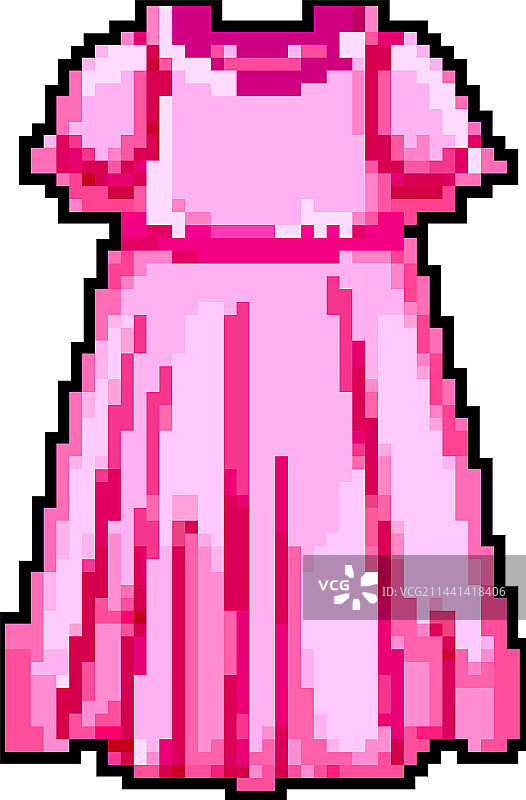 睡衣女孩游戏像素画图片素材