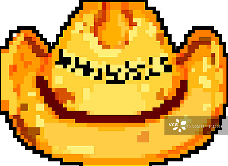 海滩草帽像素风图案图片素材